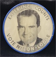 Lenticular Nixon-Lodge Political Button