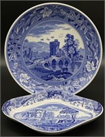 2pc Spode Blue & White China