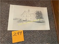 Wyandot County Barn Scene - Sketch Print