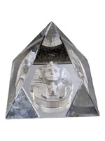 Small Egypt Egyptian Shape Clear Crystal Pyramid