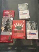 4 sets of lights and light up paper christmas tree