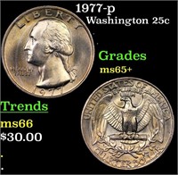 1977-p Washington Quarter 25c Grades GEM+ Unc