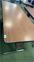 Wooden table with adjustable legs 72 inches x 30