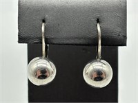Sterling Silver Vintage Ball Earrings