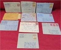 Canada WWII Lot 10 Armed Forces Stamped Letters
