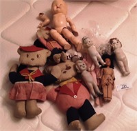 Various Vintage Dolls and stuffed animals