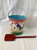 Ohio Art Sand Pail, 5”T w/ Shovel, 8 1/2”L