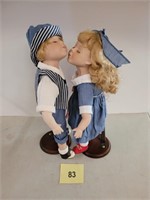 Katie & Kyle Kissing Porcelain Dolls by Gappeddo