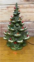 Large Vintage Light Up Ceramic Christmas Tree