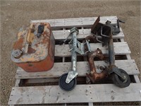 2 Trailer jacks and a boat gas tank and more