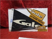 Vintage Gale Outboard Motors Flag & patches.