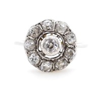 Art Deco period diamond cluster ring