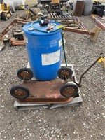 Barrel with Pump Wagon