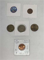 US Coins and Andrew Jackson copper token