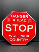 Plastic NC State Wolfpack sign
