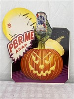 Vtg Easel Back Die Cut PBR Halloween Advertisement