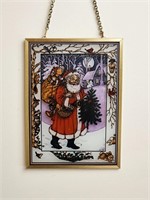 Vintage The Fraser Collection Santa Claus on Glass