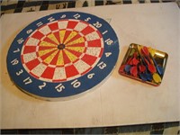 Dart Board with Darts