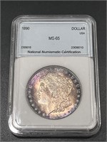 1890 Morgan Silver Dollar NNC MS-65