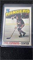 Phil Esposito 1976-1977 Rangers Card