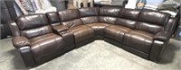 3pc Leather Power Recline Sectional