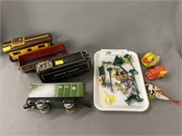 Tin Litho Toys with Marx Freight Cars