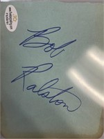 Bob Ralston Signed Cut Card with COA