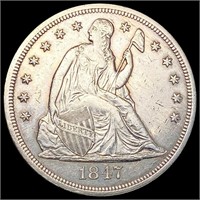 1847 Seated Liberty Dollar CLOSELY UNCIRCULATED