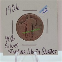 1926 Silver Standing Liberty quarter/coin