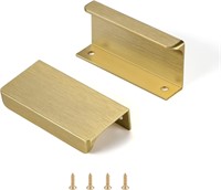 Pack of 2 Edge Finger Pulls 3.15 Brushed Brass