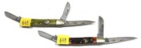 Lot, 2 Steel Warrior 3-blade folding knives