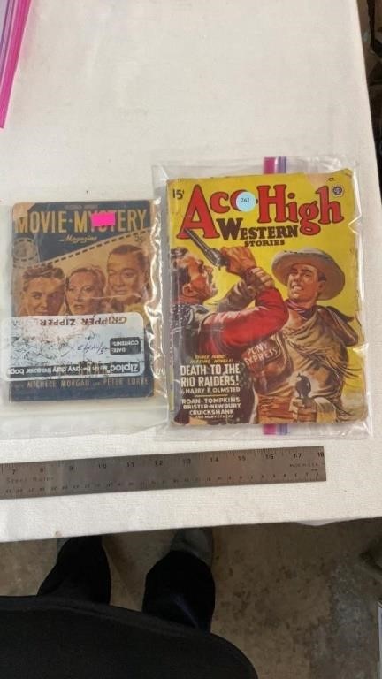 Vintage Movie mystery magazine, vintage Ace- high