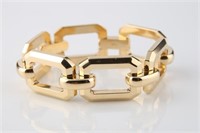 14kt Yellow Gold Lady's Rectangular Link Bracelet