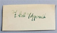 F.Scott Fitzgerald 1896-1940 US Novelist Autograph