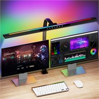 LED Desk Lamp with RGB Backlight, 24W Ultra Bright