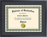 Picture Frame 12x15 Diploma Frame with Black Mat