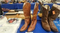 LADIES' BROWN LEATHER COWBOY BOOTS