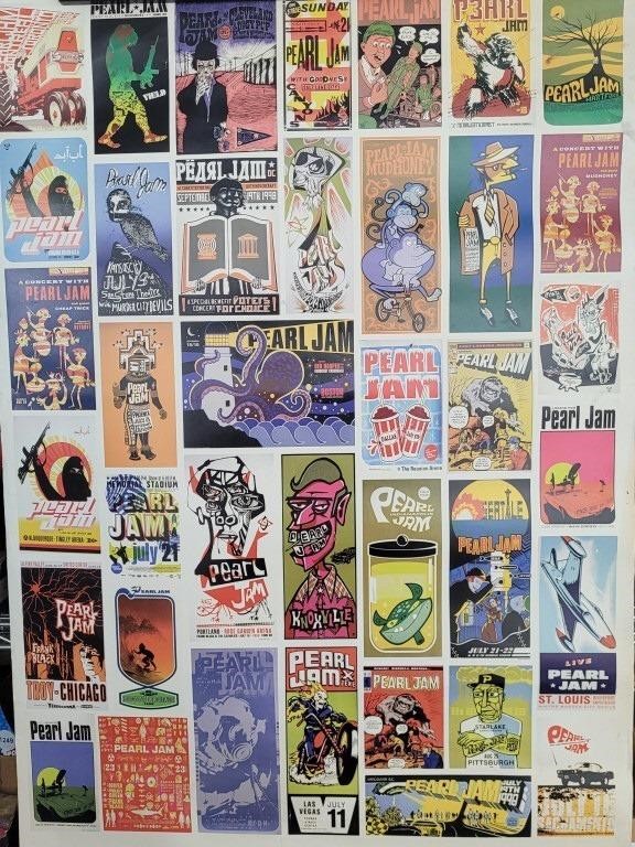 1998 Dual-sided Pearl jam poster 24"x36"
