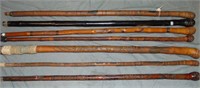 Japanese Cane Lot of Seven