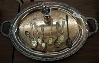 Vintage Silver Plated Serving Tray Lot
