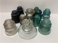 Vintage Gayner Colored Glass Insulators