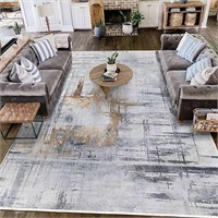 ULN-Modern Abstract Distressed Area Rug