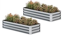 EKX 2pcs 6x2x1FT Galvanized Raised Garden Bed Kit,