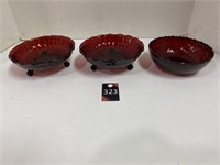 Footed Bowls & 6.5" Serving Bowl