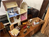 Vintage Doll house with furniture