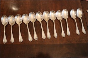 Large Sterling Silver Monogramed "L" Serving Spoon