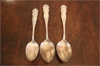 Large Sterling Silver Monogramed "M" Serving Spoon