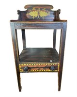 19thC Antique Victorian Cottage Washstand Table