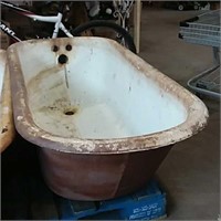 One Antique Cast Iron tub #2 - no feet