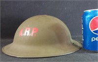 ARP military helmet, appears to be World War II